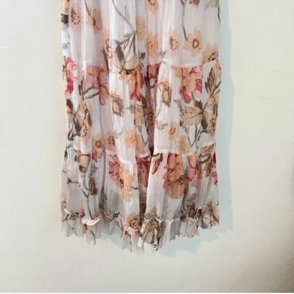 Y2K Charlotte Russe white floral print tiered lace detail dress 
size small - Picture 8 of 8